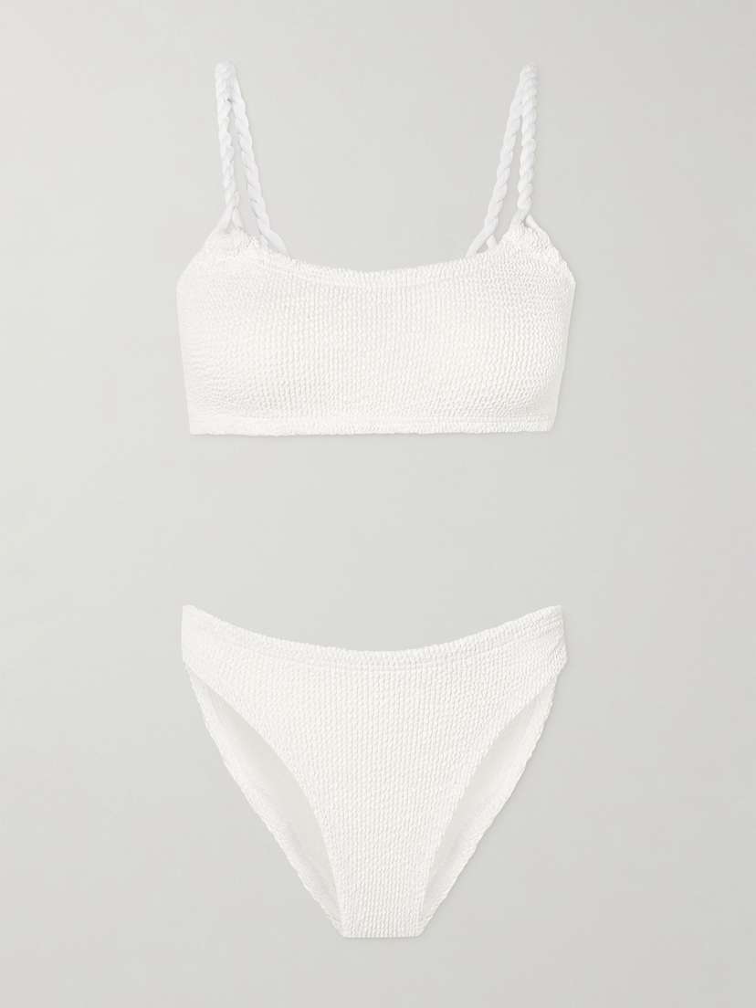 Hunza G Phoebe Twisted Seersucker Bikini