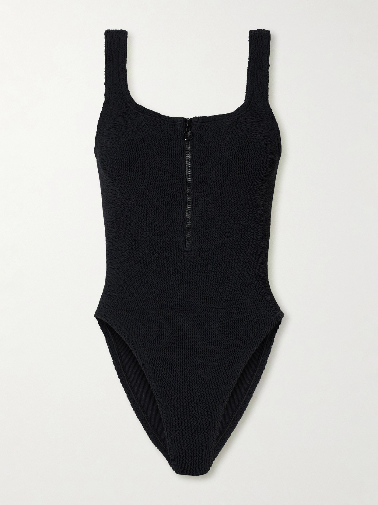 Hunza G Dallas Seersucker Swimsuit In Black