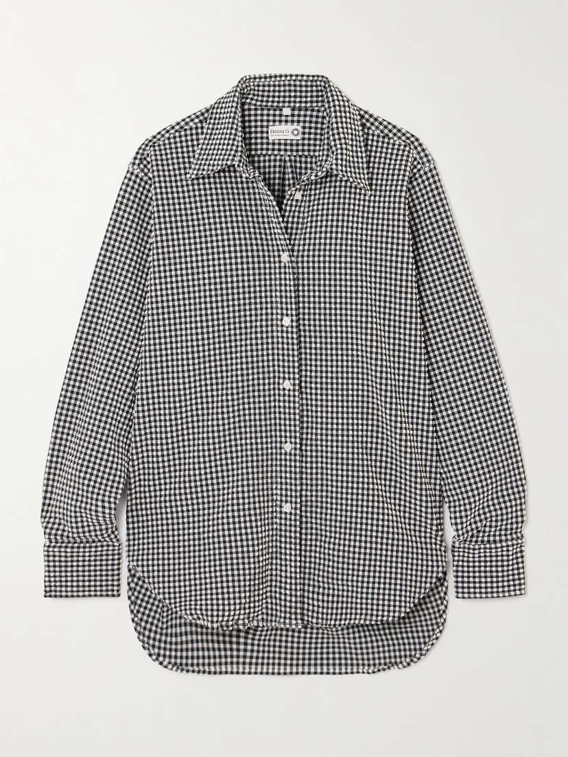 Hunza G Gingham Seersucker Shirt