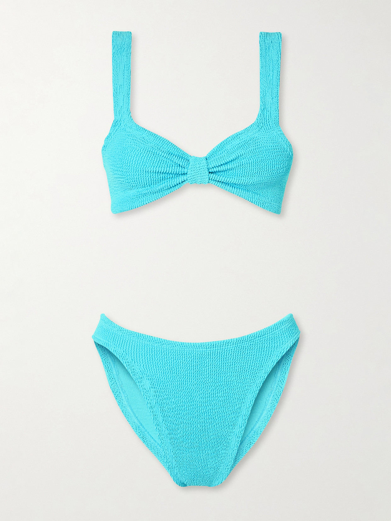 Hunza G Bonnie Seersucker Bikini In Blue