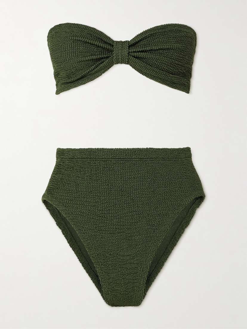 Hunza G Ruby Metallic Seersucker Bandeau Bikini