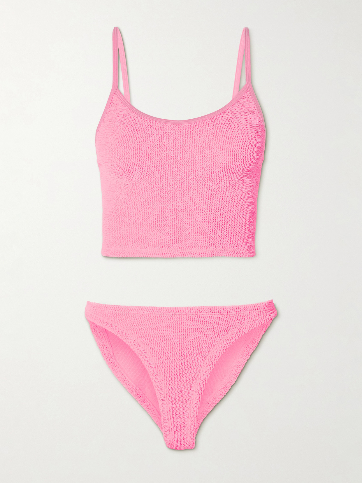 Hunza G Strap Seersucker Bikini In Pink