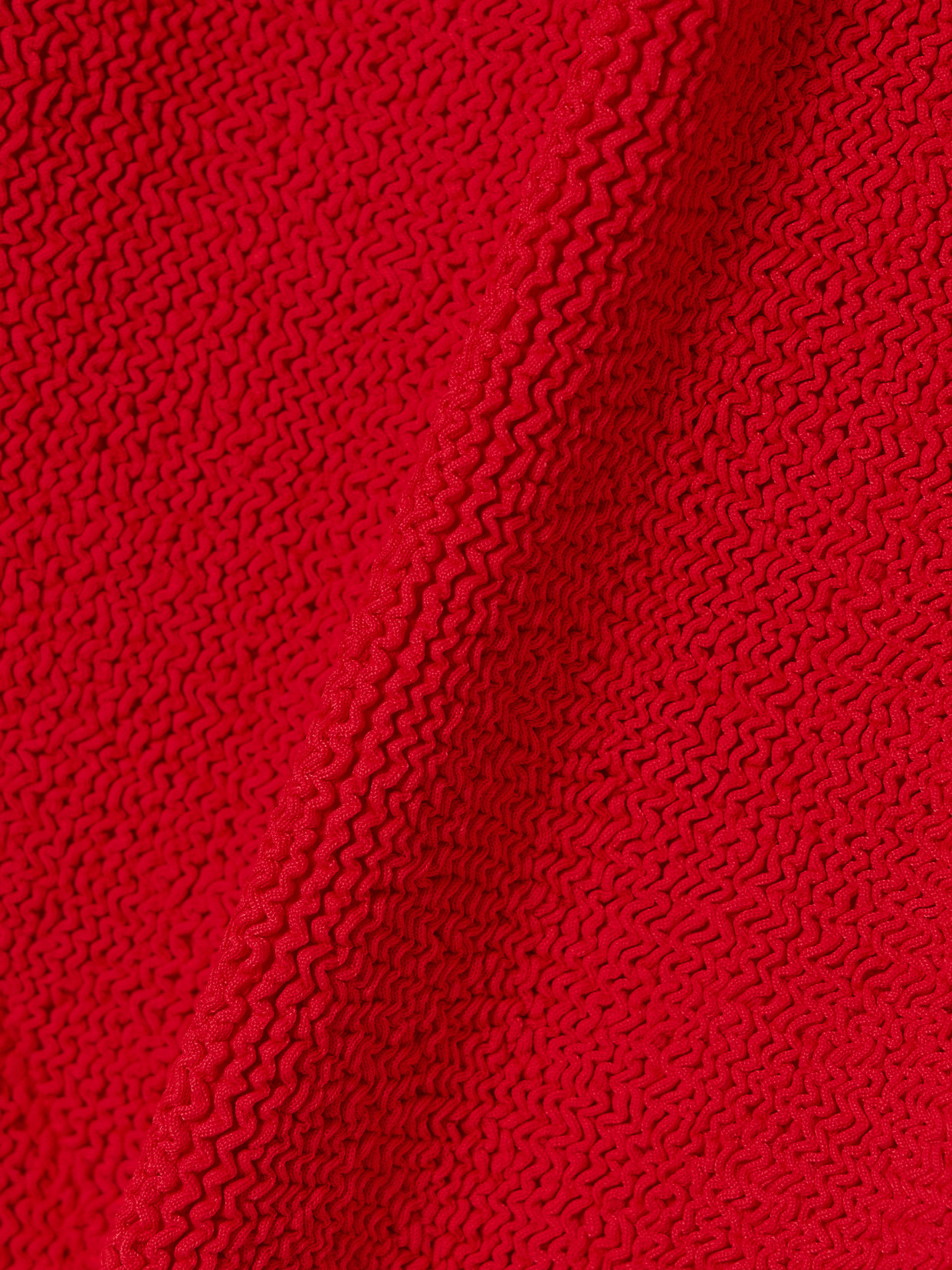 Hunza G Petra Seersucker Swimsuit In Red