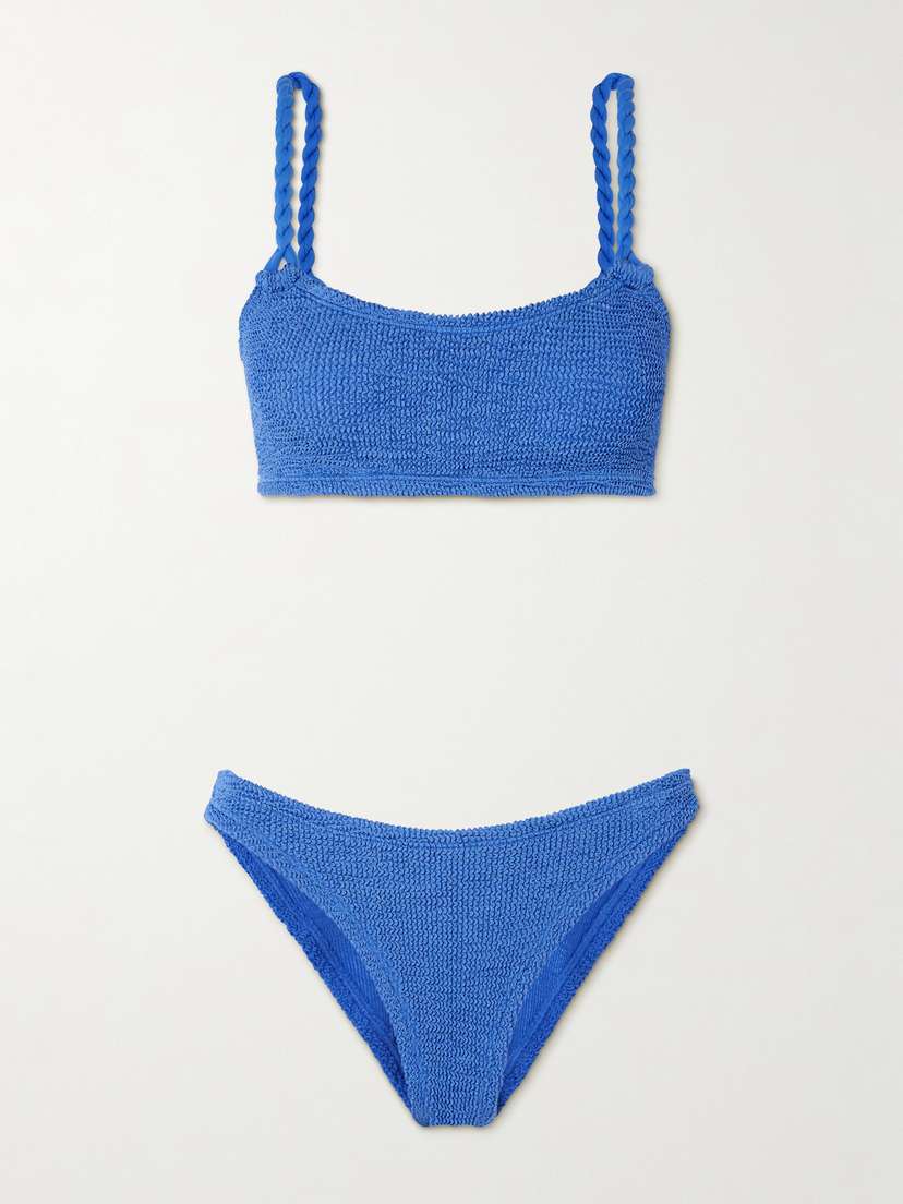 Hunza G Phoebe Twisted Seersucker Bikini