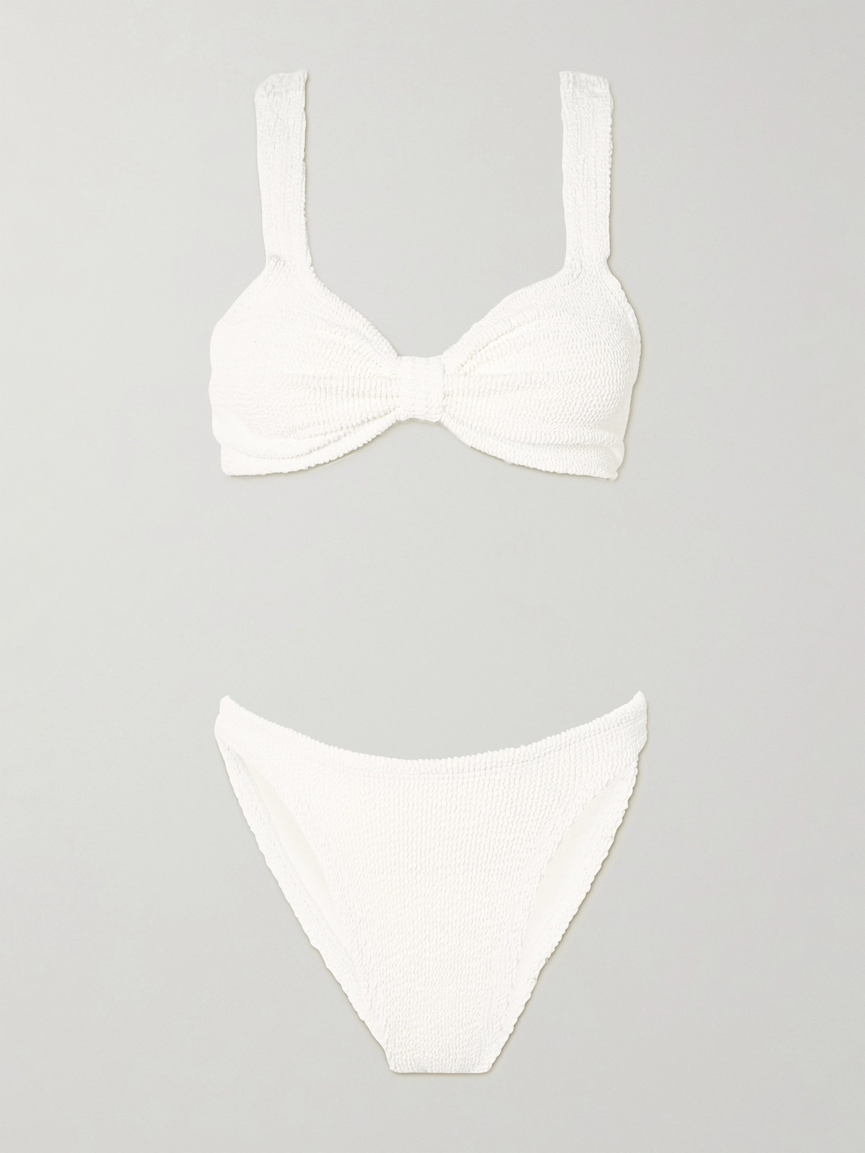 Hunza G Bonnie Seersucker Bikini In White