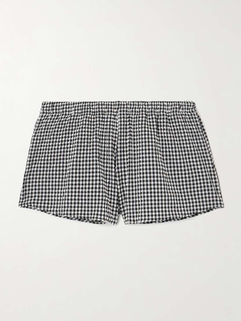 Hunza G Gingham Seersucker Shorts