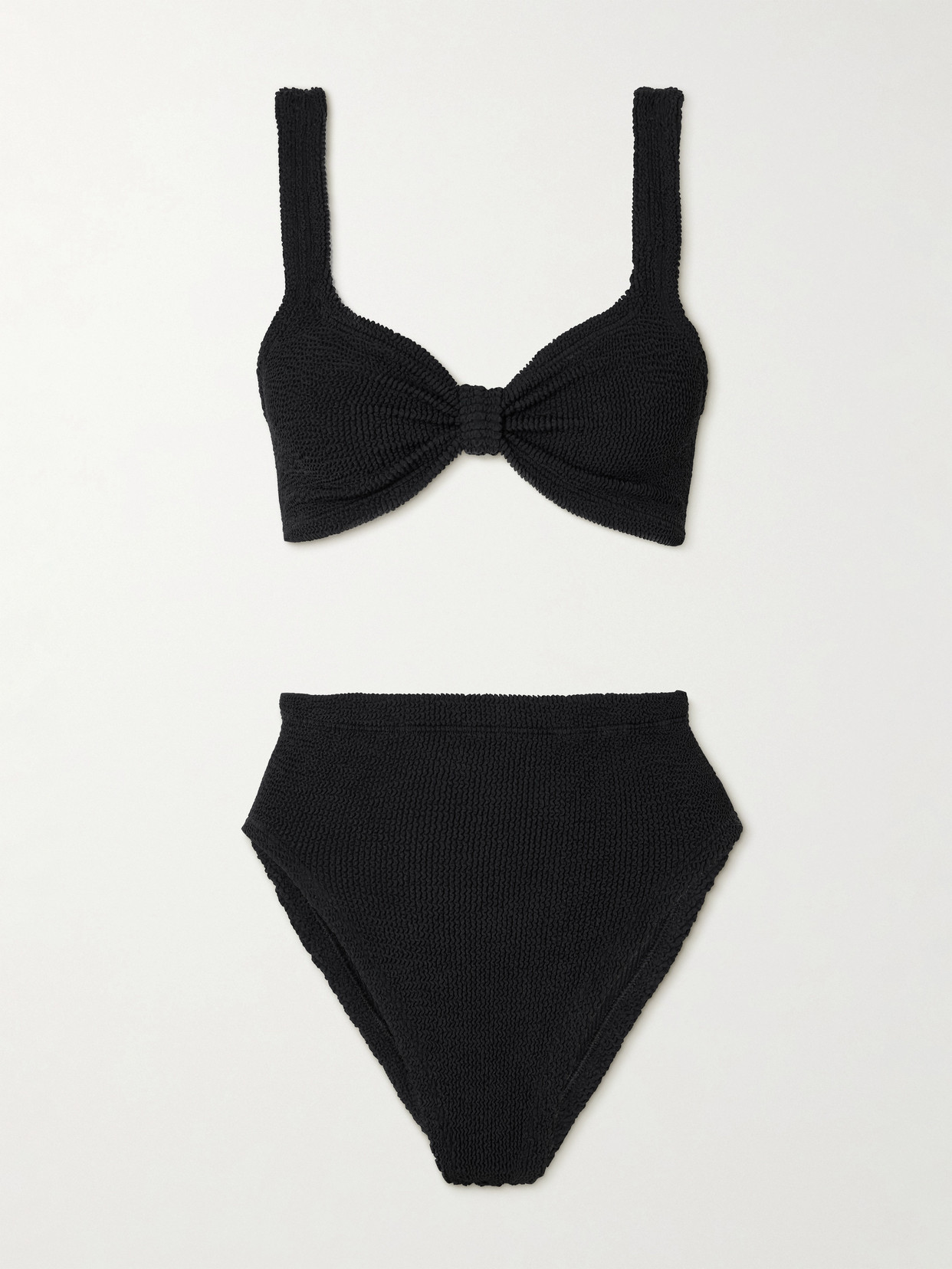 Hunza G Judy Seersucker Bikini In Black