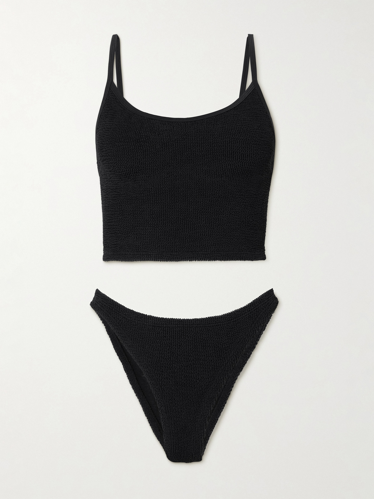 Hunza G Strap Seersucker Bikini In Black