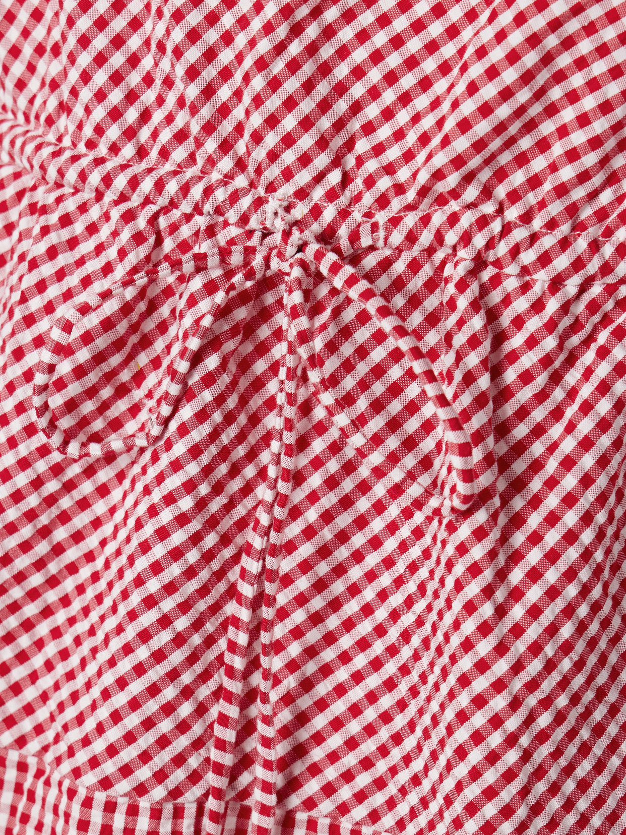 Shop Rosie Assoulin Off-the-shoulder Gingham Cotton-seersucker Midi Dress In Red