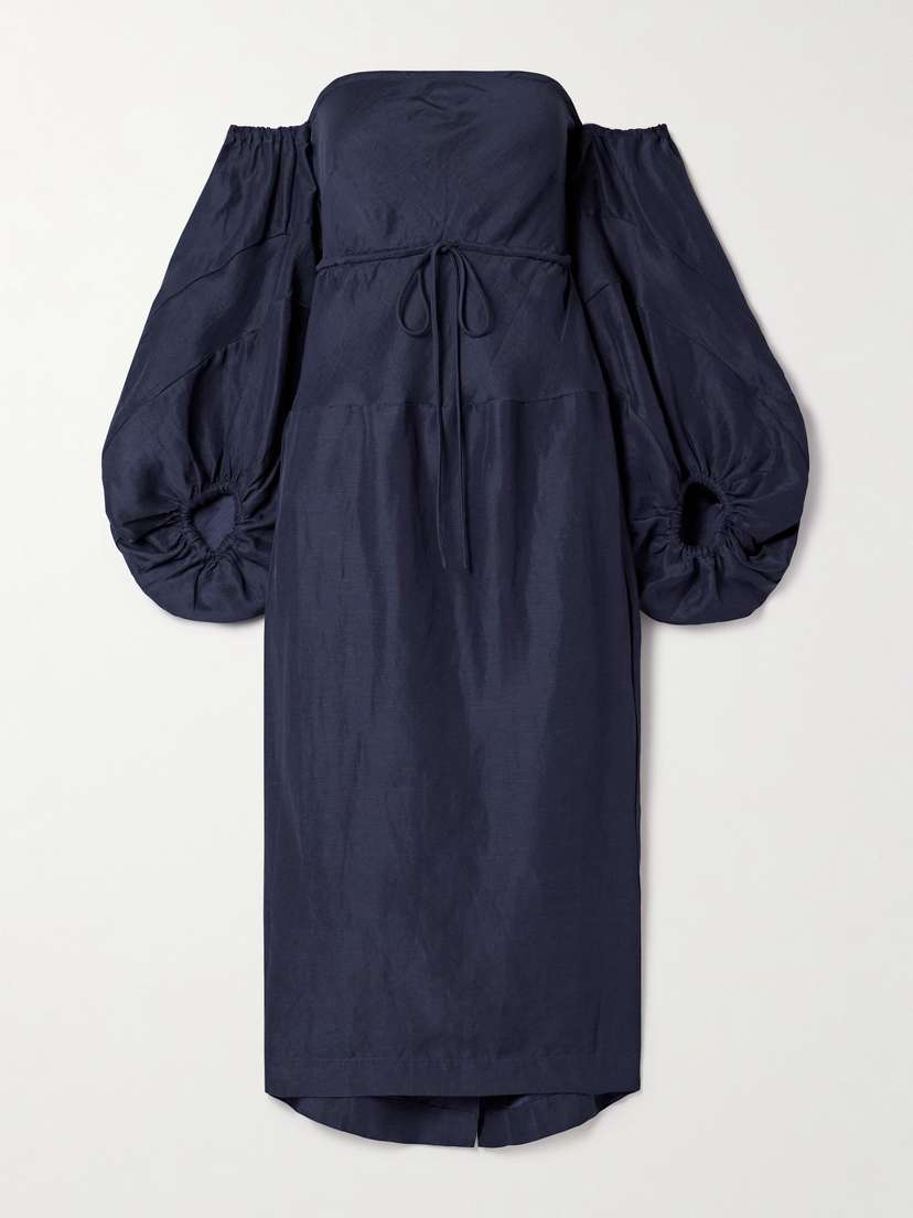 Rosie Assoulin Off-the-shoulder Taffeta Midi Dress