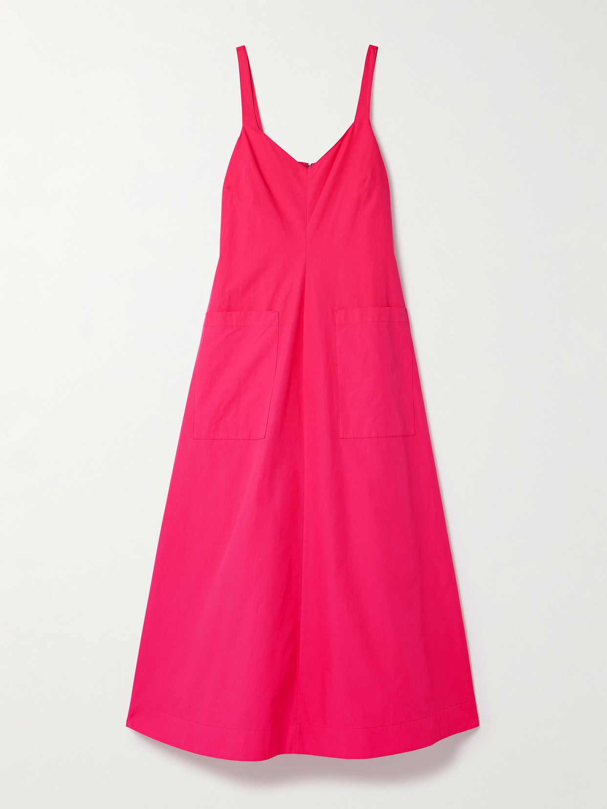 Rosie Assoulin Pocktail Cotton-poplin Midi Dress In Pink