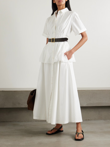 Rosie Assoulin Boogie Woogie Bugle Boy cotton-poplin maxi shirt dress