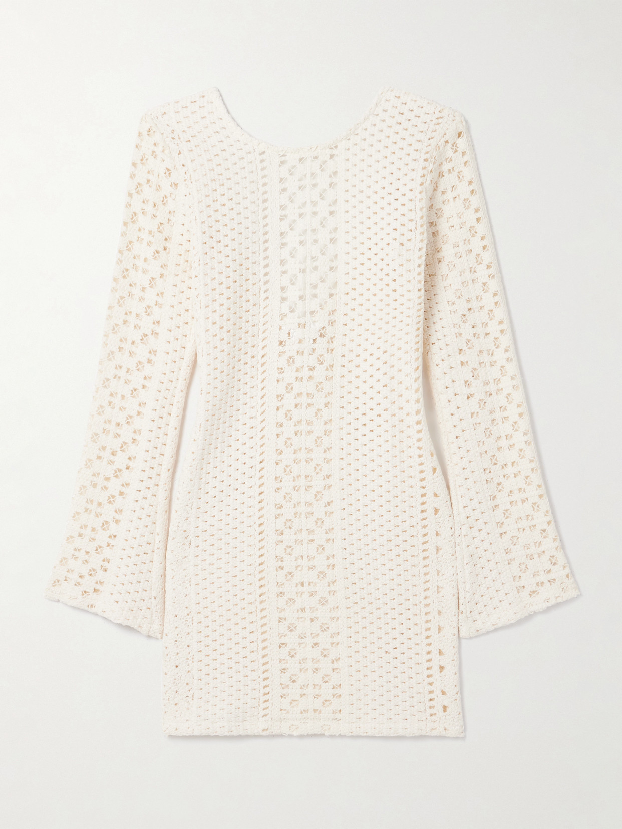 Sara Cristina Gala Crocheted Cotton Mini Dress