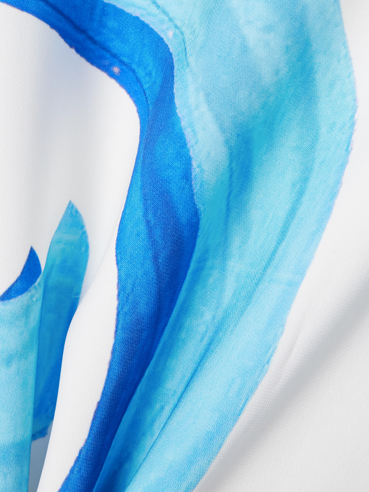 Themis Z Urania Open-back Long Silk Caftan In Blue