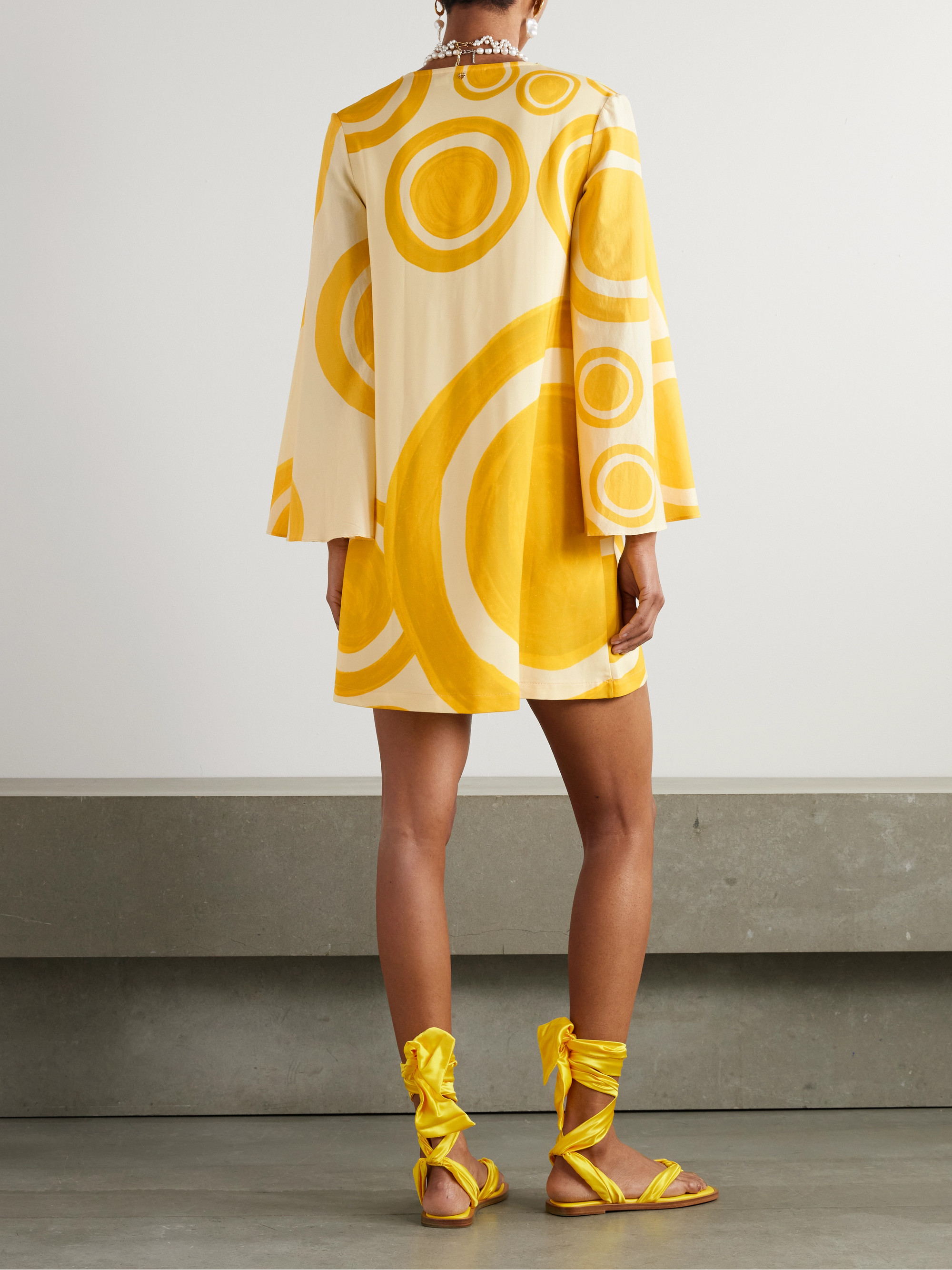 THEMIS Z Heros printed crepe de chine mini dress thumbnail