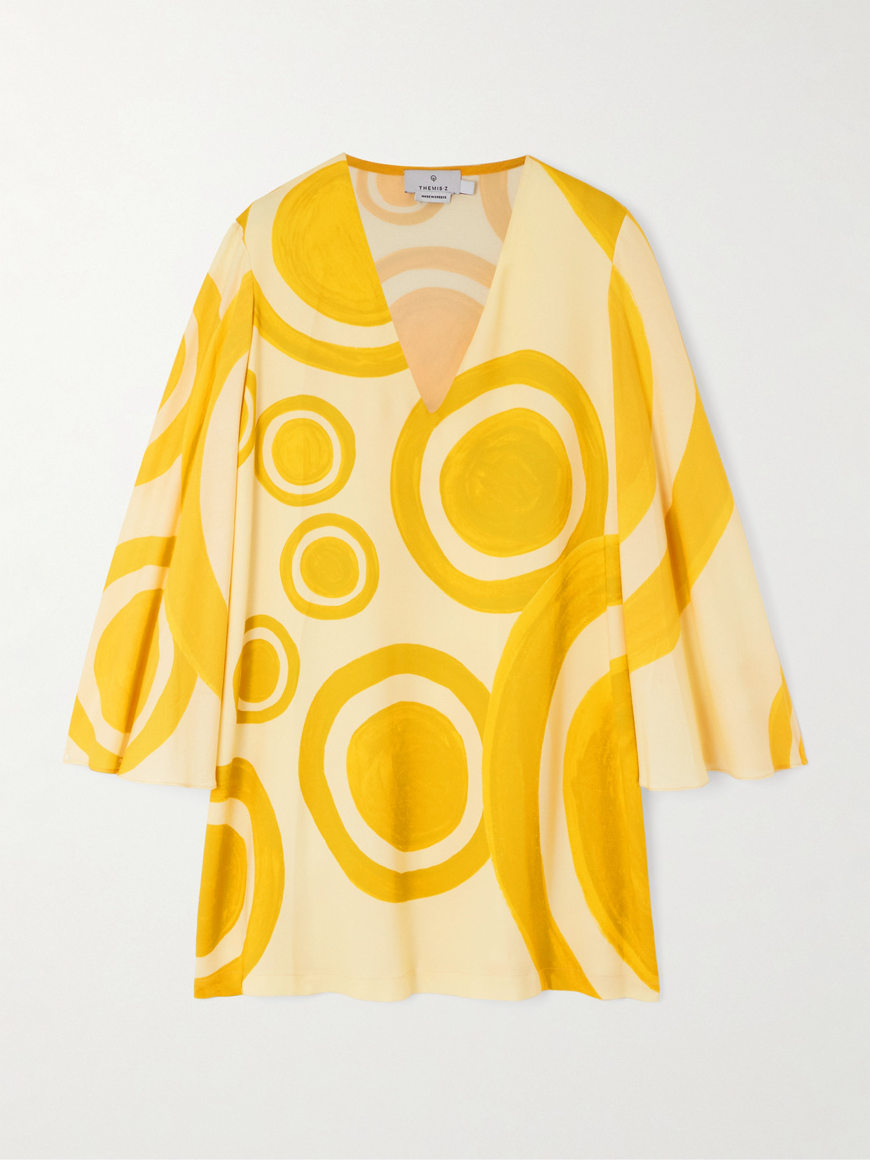 Themis Z Heros Printed Crepe De Chine Mini Dress