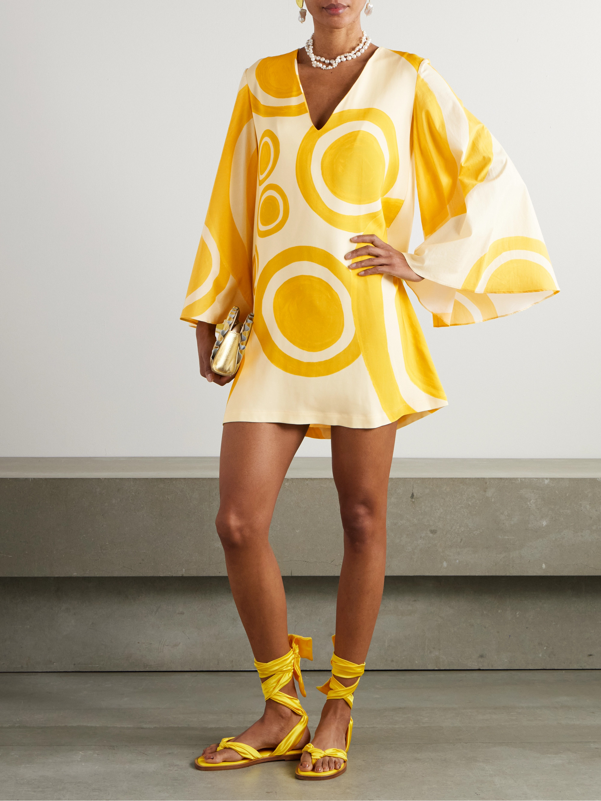 THEMIS Z Heros printed crepe de chine mini dress