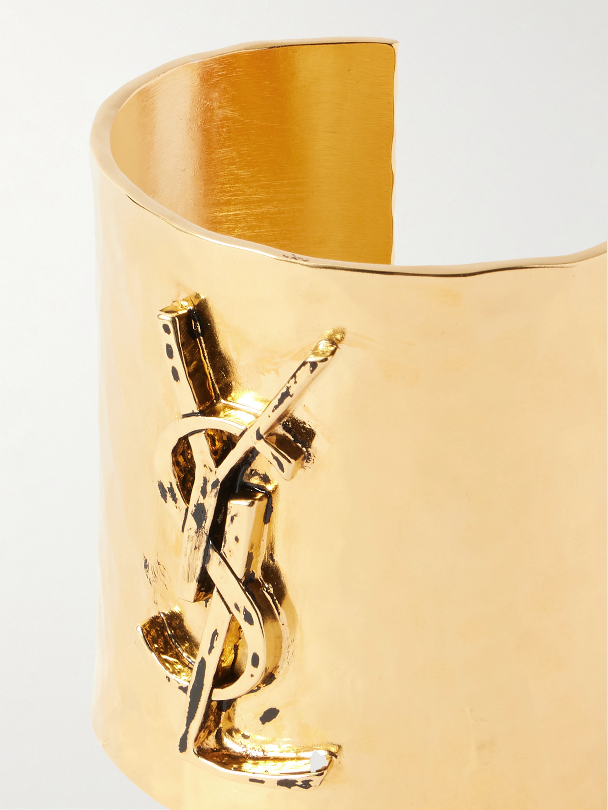 Saint Laurent Cassandre Gold-tone Cuff