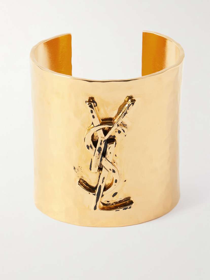 Saint Laurent Cassandre Gold-tone Cuff