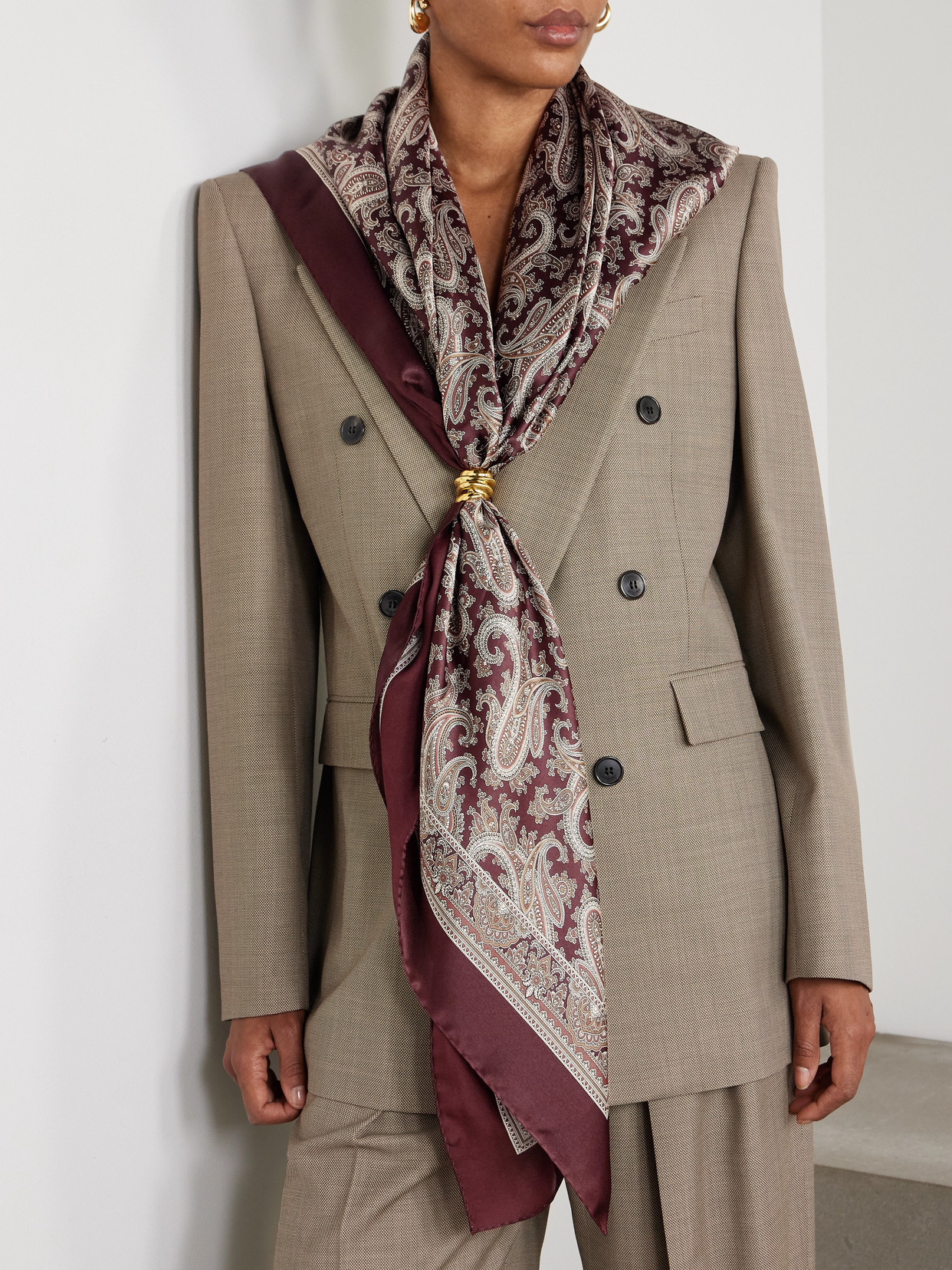 Saint Laurent Paisley-print Silk Scarf