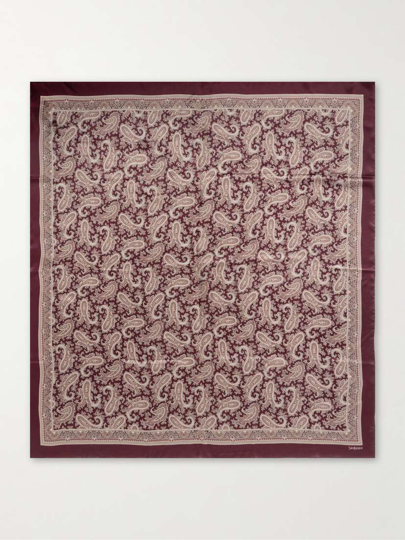 Saint Laurent Paisley-print Silk Scarf