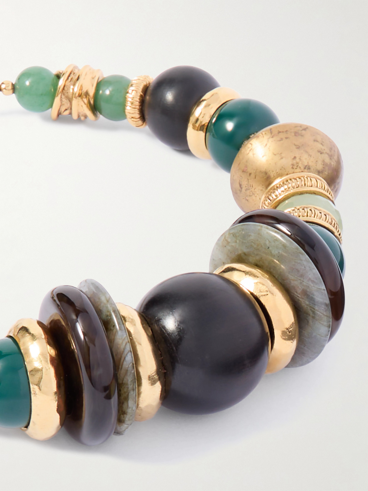 Saint Laurent Gold-tone Beaded Necklace