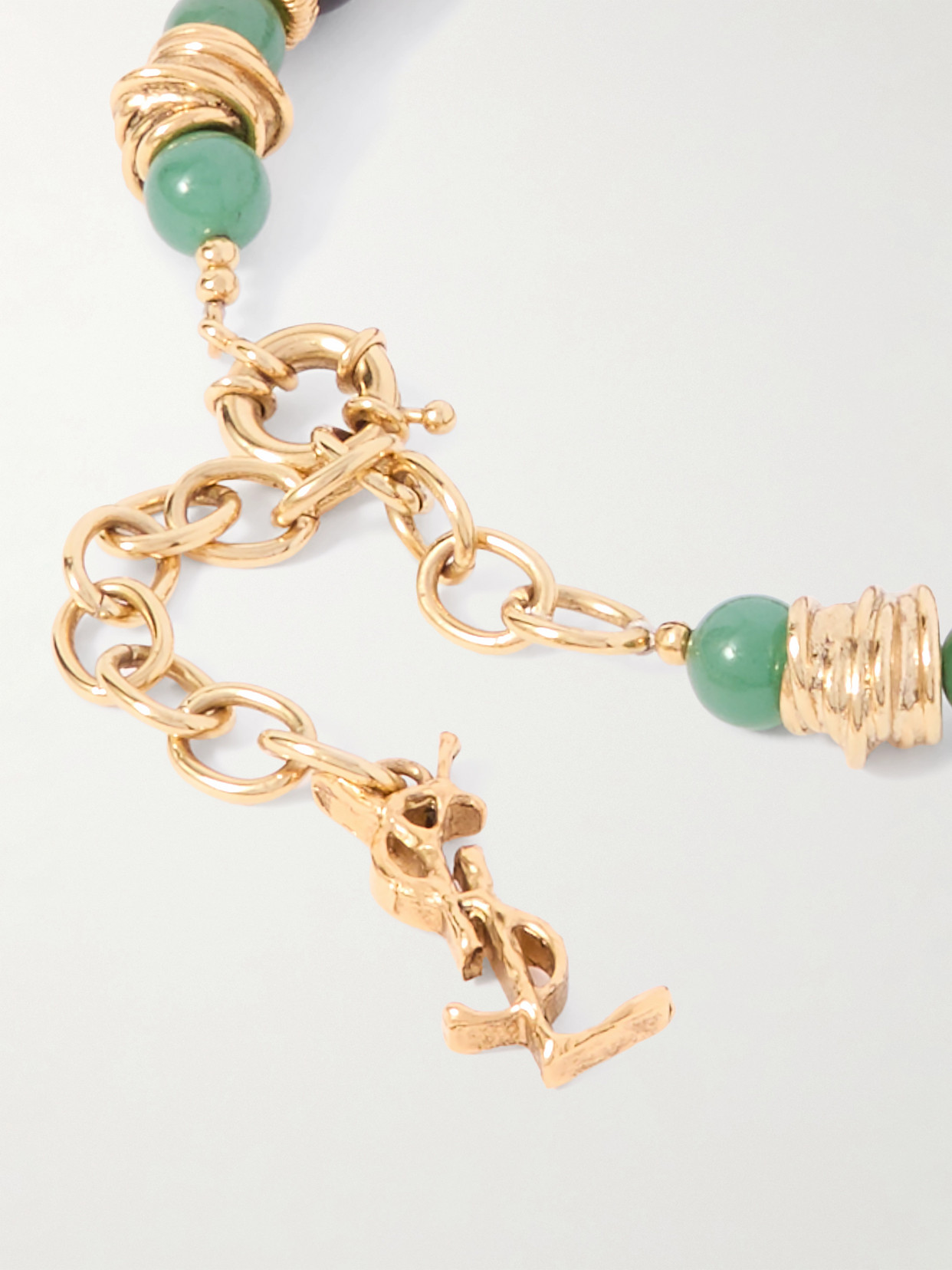 Saint Laurent Gold-tone Beaded Necklace