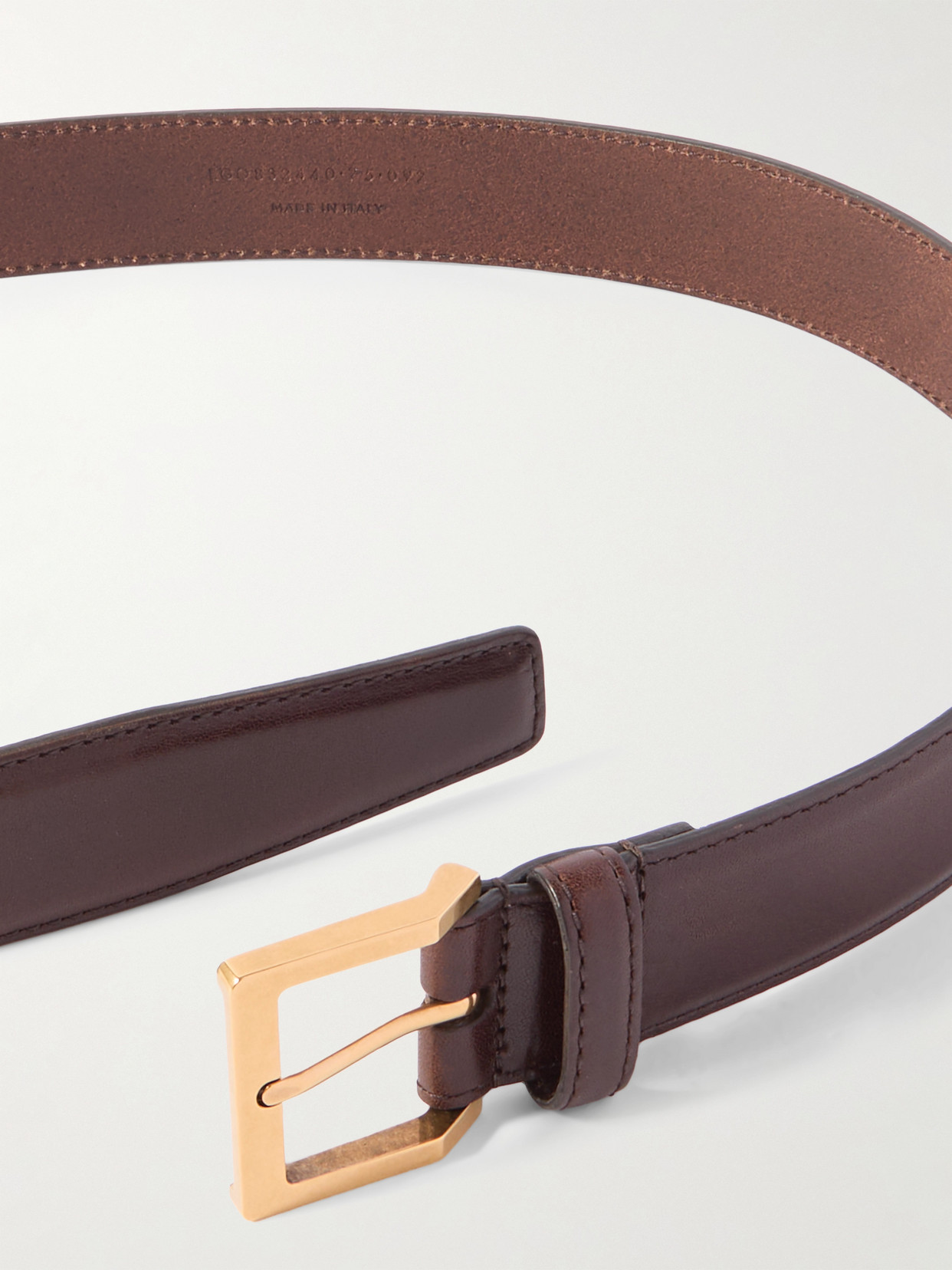 Saint Laurent Leather Belt In Brown