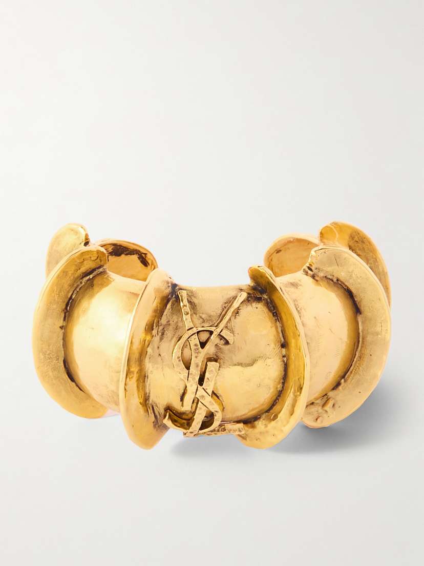 Saint Laurent Cassandre Gold-tone Cuff