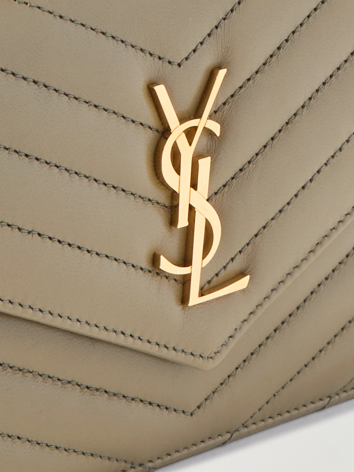 Saint Laurent Cassandre Envelope Mini Matelassé Leather Shoulder Bag In Green