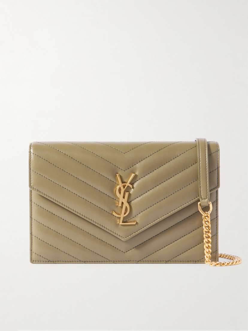 Saint Laurent Cassandre Envelope Mini Matelassé Leather Shoulder Bag