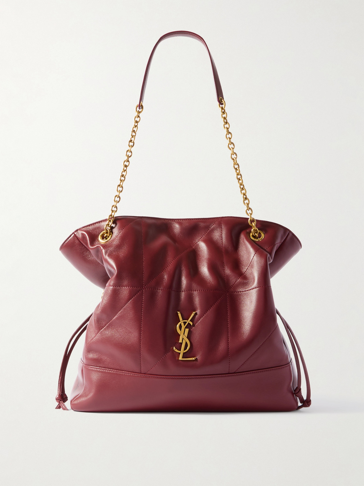 Saint Laurent Jamie Shopping Quilted Leather Shoulder Bag In Burgundy