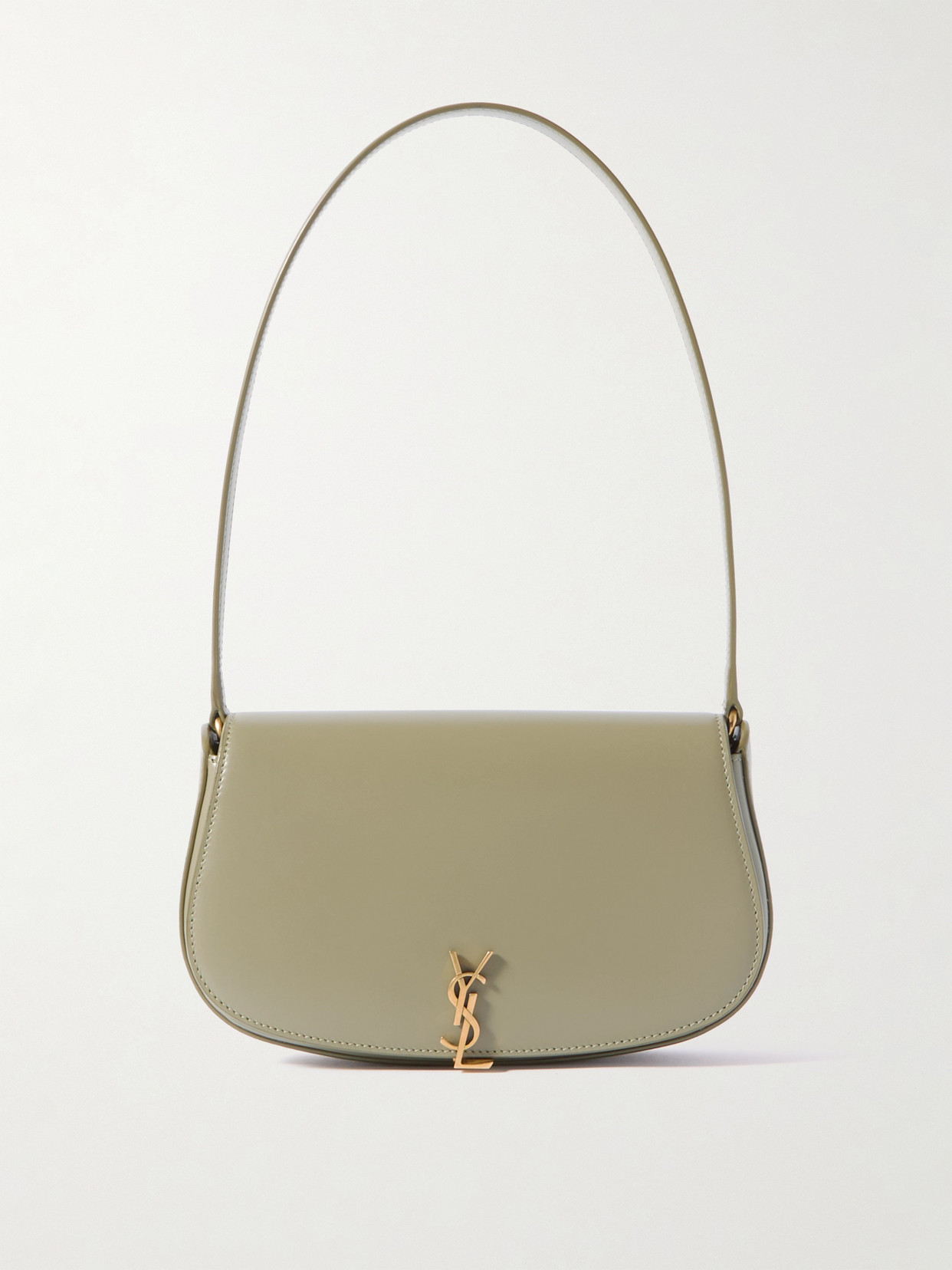 Saint Laurent Voltaire Mini Leather Shoulder Bag In Green
