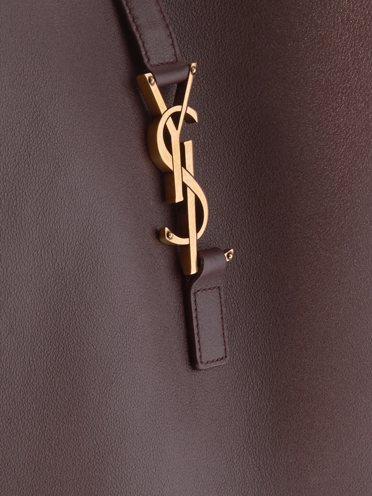 Saint Laurent Le 5 A 7 Supple Large Leather Hobo Bag In Brown