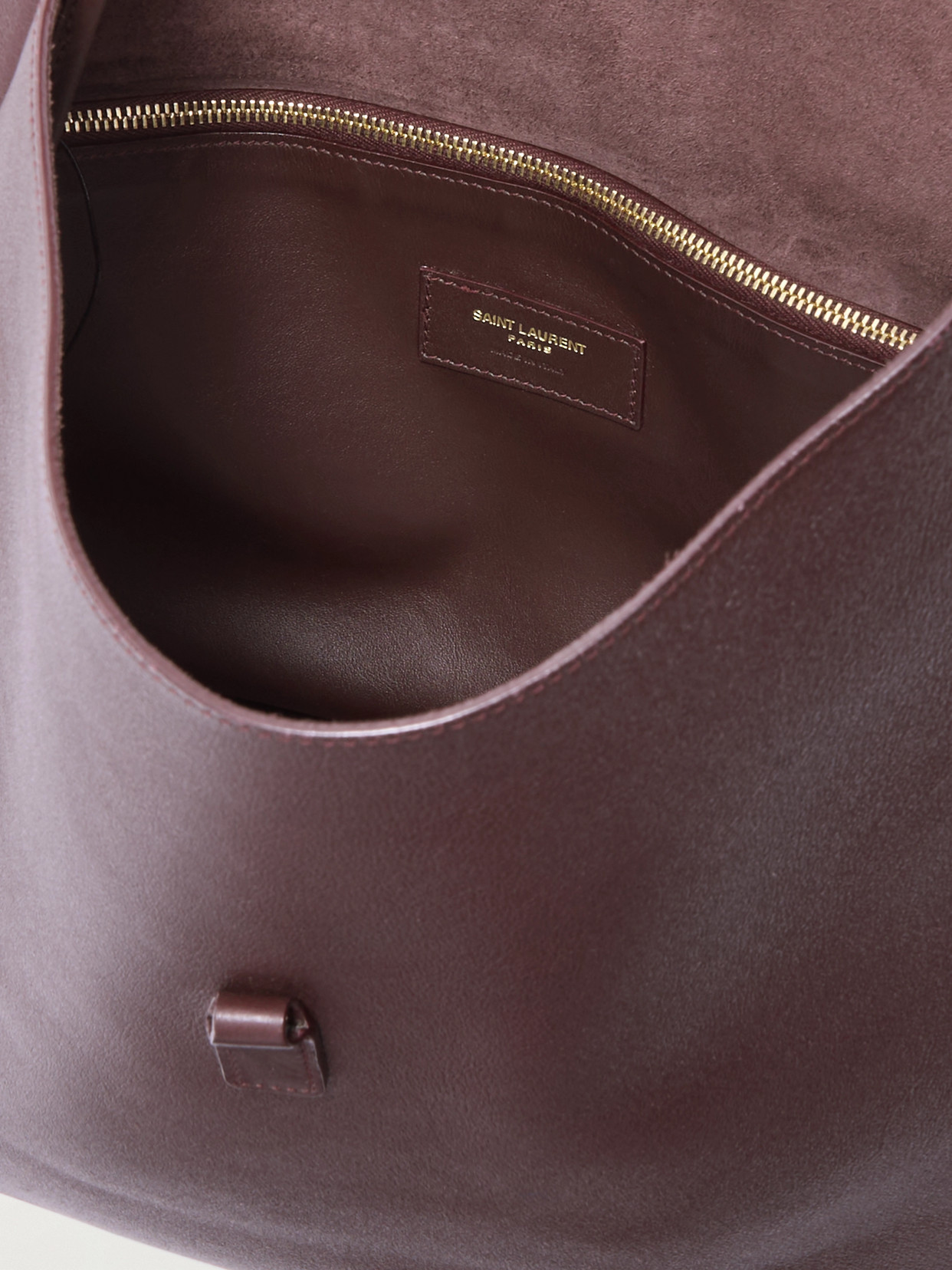 Saint Laurent Le 5 A 7 Supple Large Leather Hobo Bag In Brown