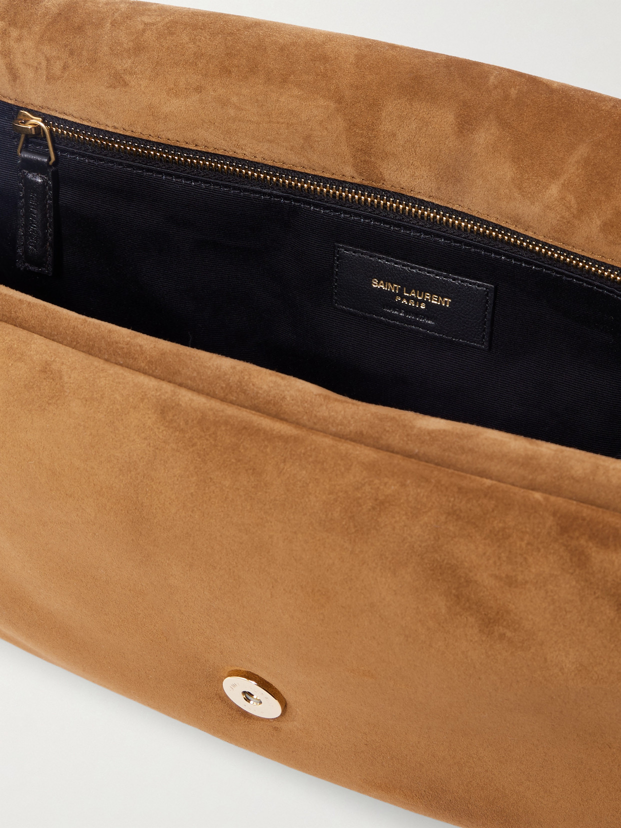 Saint Laurent Calypso Large Padded Suede Shoulder Bag