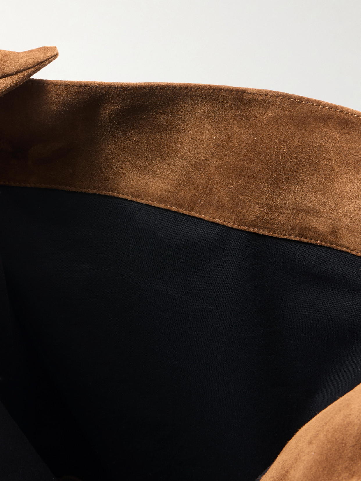 Saint Laurent Amalia Embellished Suede Shoulder Bag In Brown