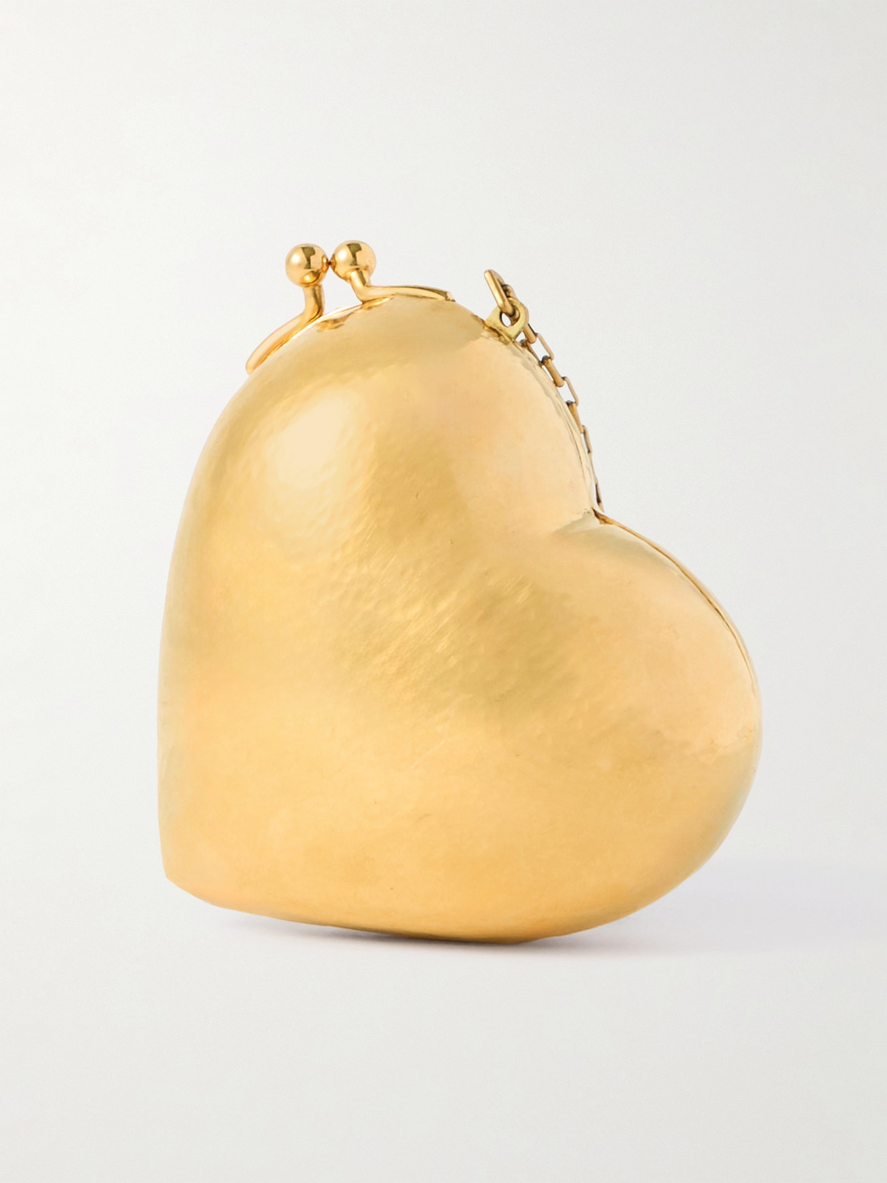 Shop Saint Laurent Embellished Gold-tone Clutch
