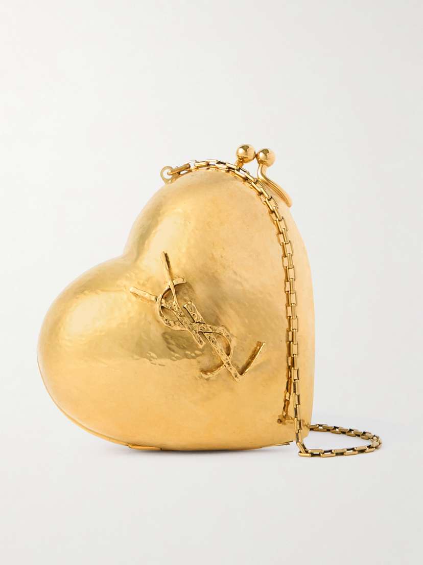 Saint Laurent Evening Gold-tone Clutch