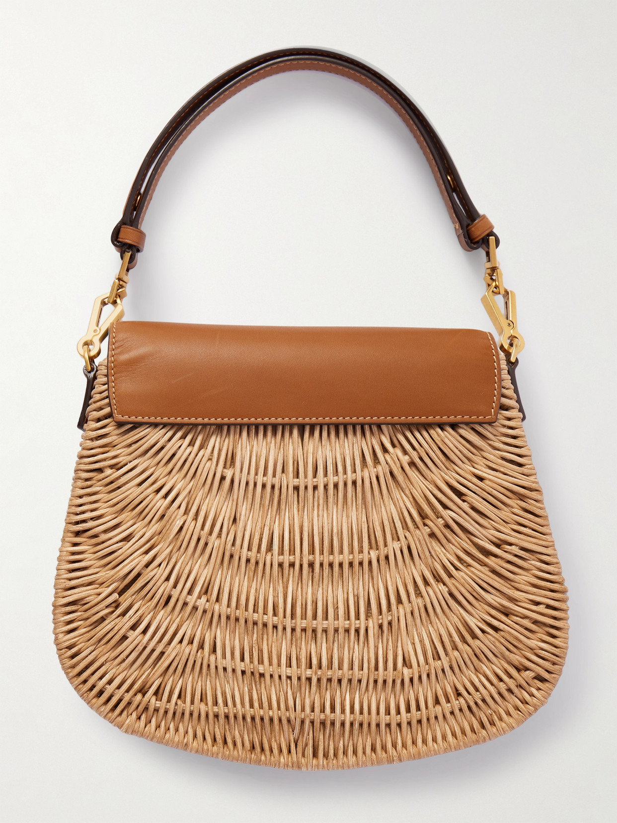 Saint Laurent Voltaire Leather-trimmed Bamboo Shoulder Bag