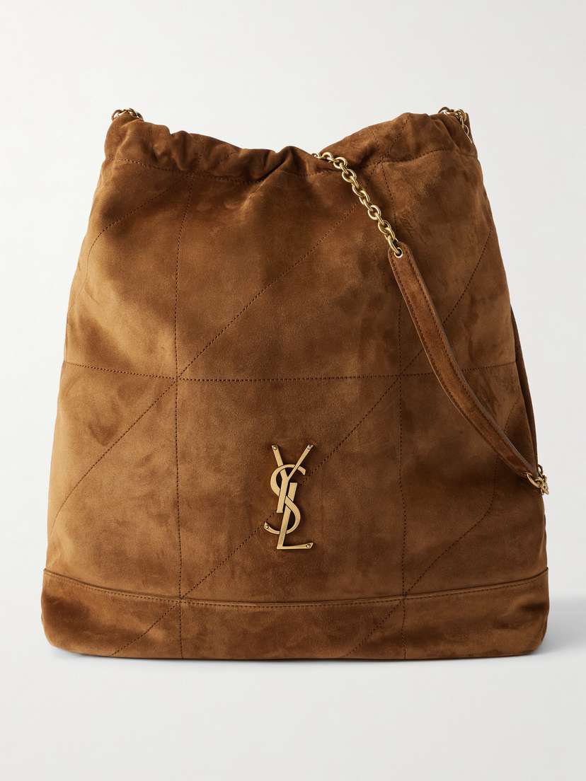 Saint Laurent Jamie Quilted Suede Shoulder Bag