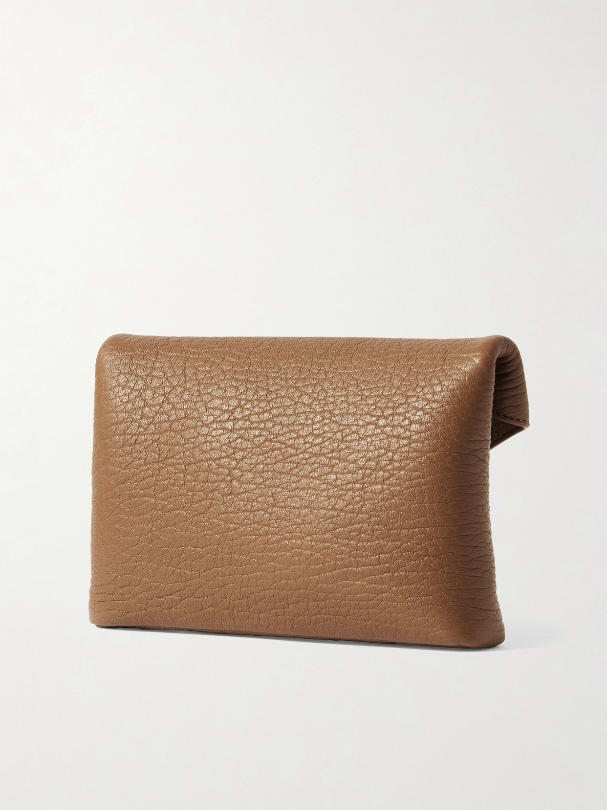 Saint Laurent Cassandre Mini Textured-leather Shoulder Bag In Brown