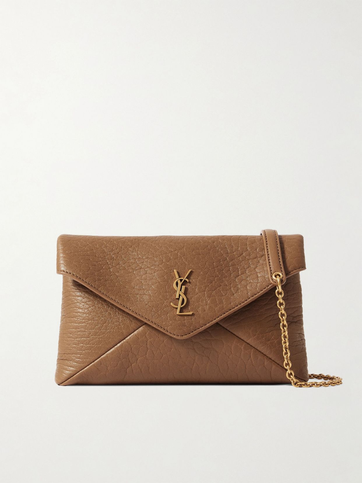 Cassandre mini textured-leather shoulder bag