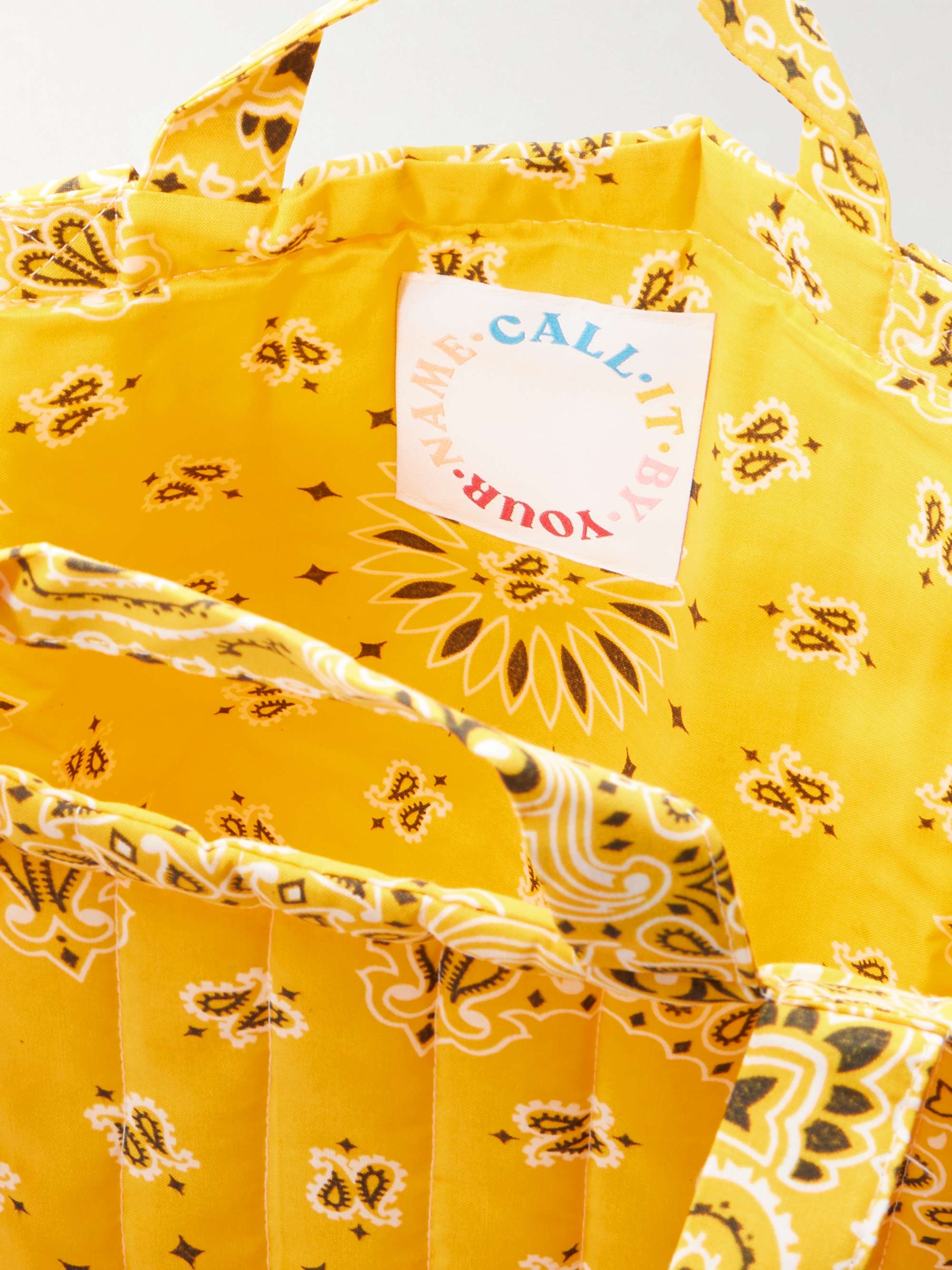 CALL IT BY YOUR NAME Maxi Cabas reversible paisley-print cotton-poplin tote