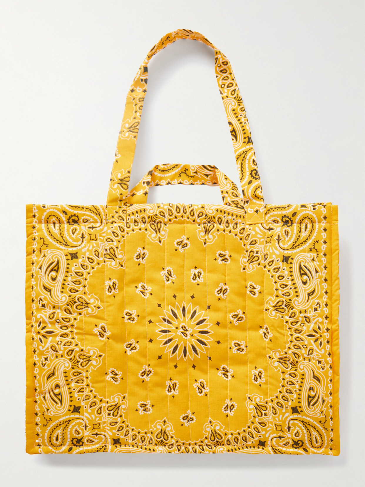 Call It By Your Name Maxi Cabas Quilted Bandana-print Cotton-poplin Tote