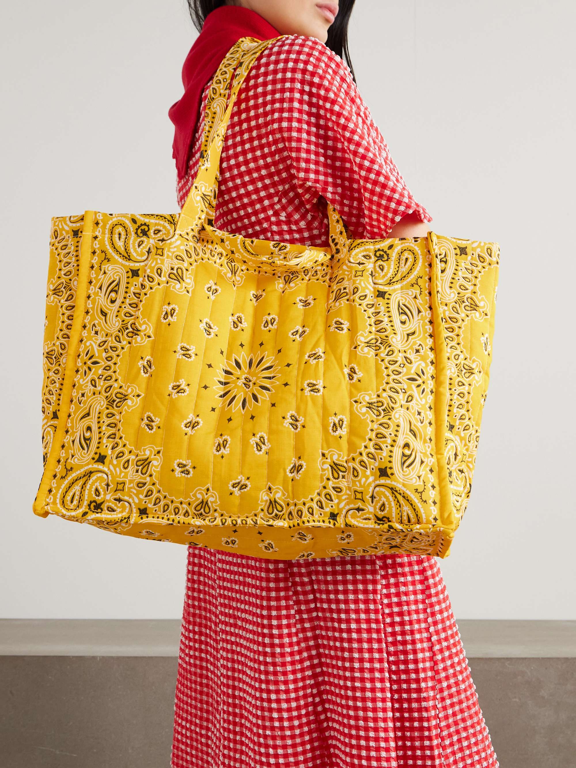 CALL IT BY YOUR NAME Maxi Cabas reversible paisley-print cotton-poplin tote