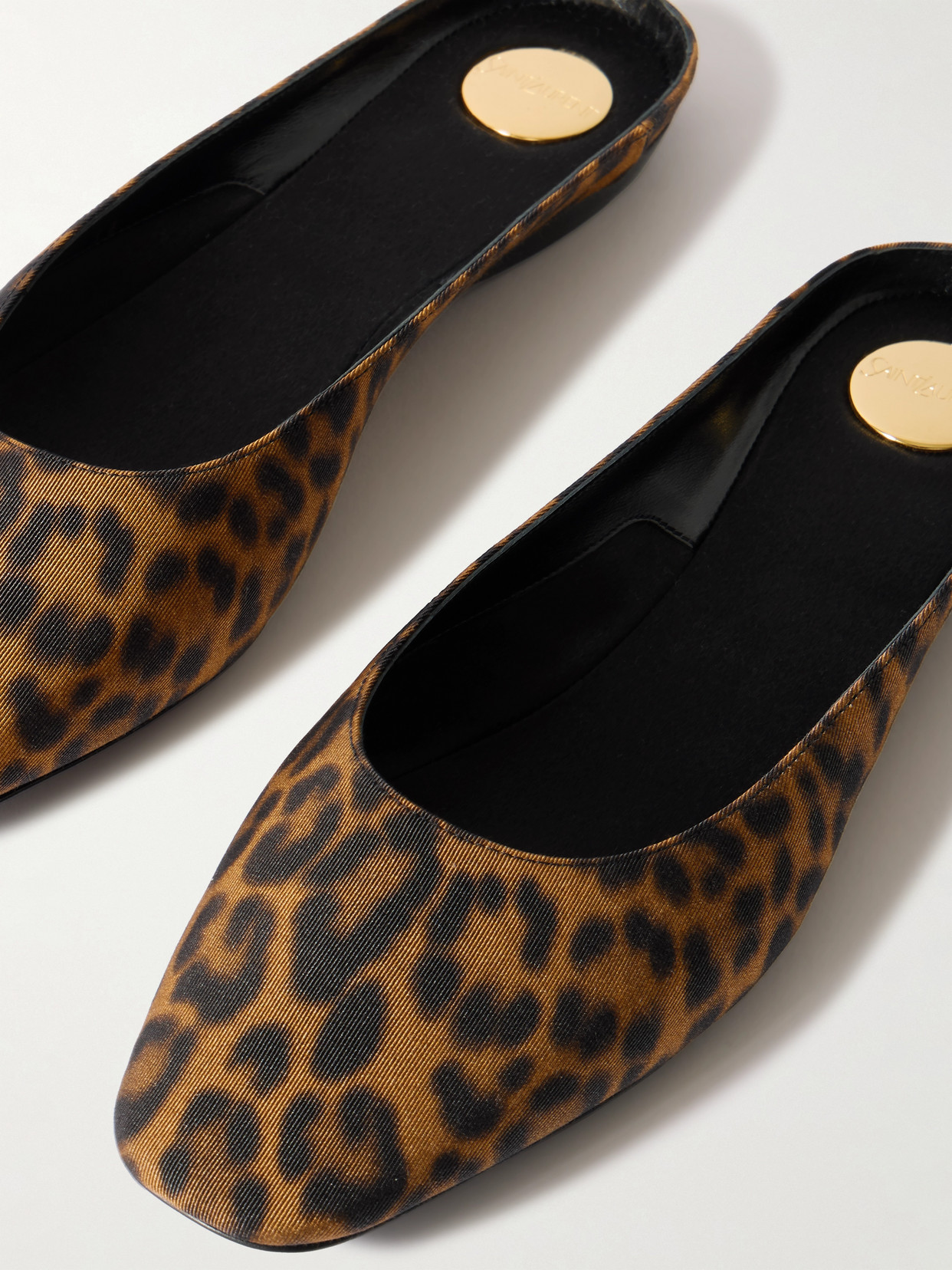 Saint Laurent Lido Leopard-print Grosgrain Slippers In Animal Print