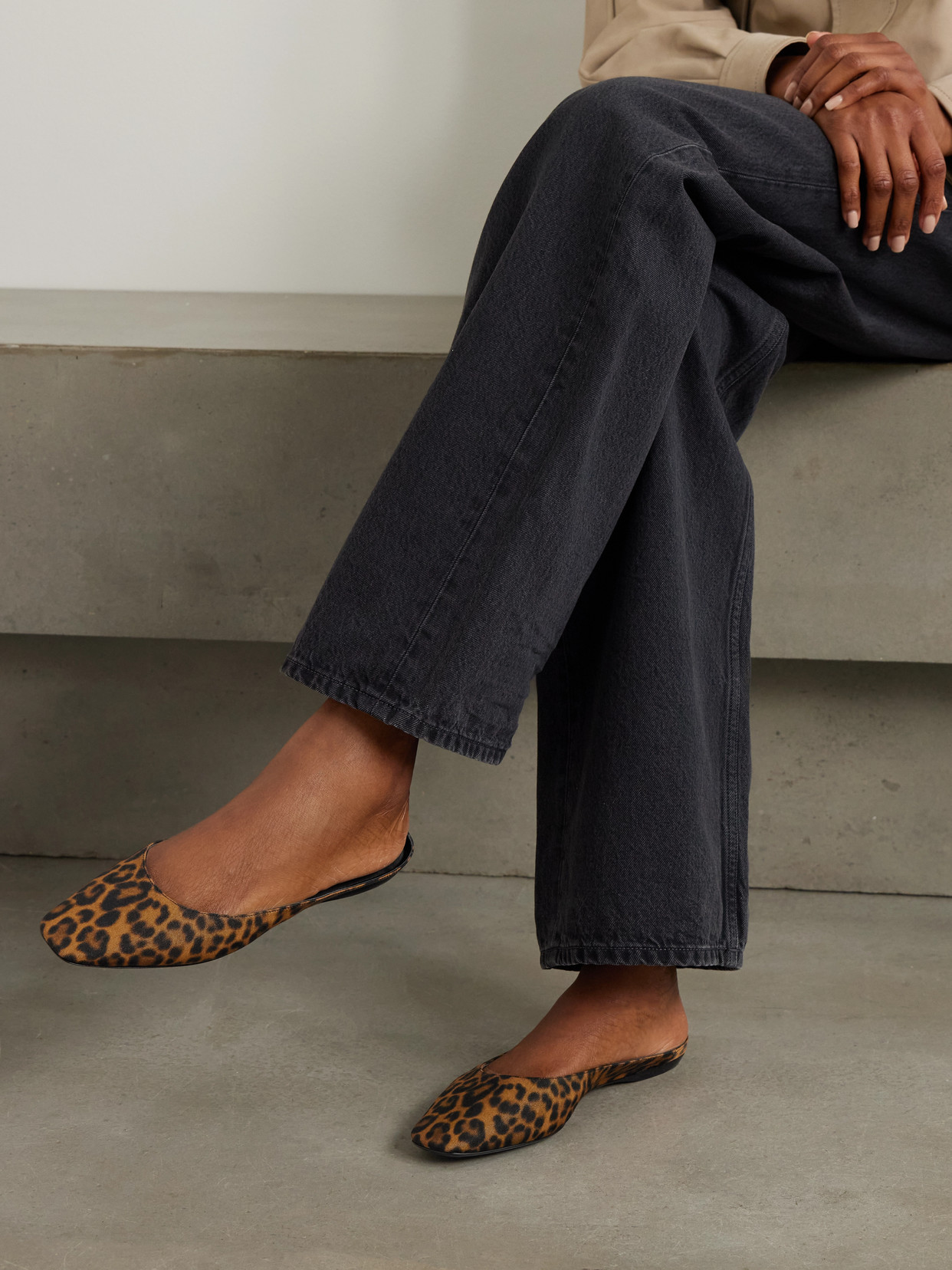 Saint Laurent Lido Leopard-print Grosgrain Slippers In Animal Print