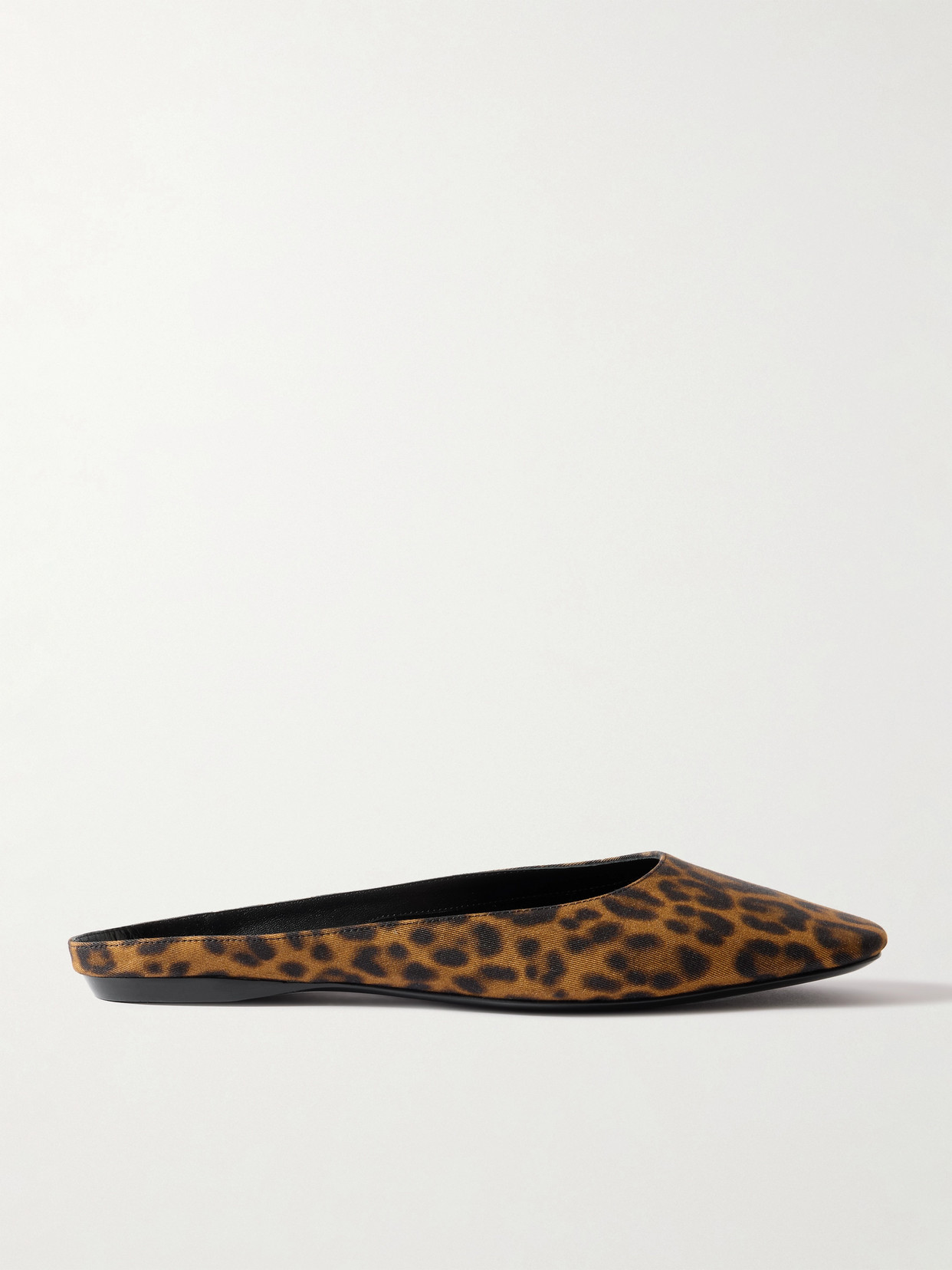 SAINT LAURENT - Lido Leopard-print Grosgrain Slippers - Leopard print