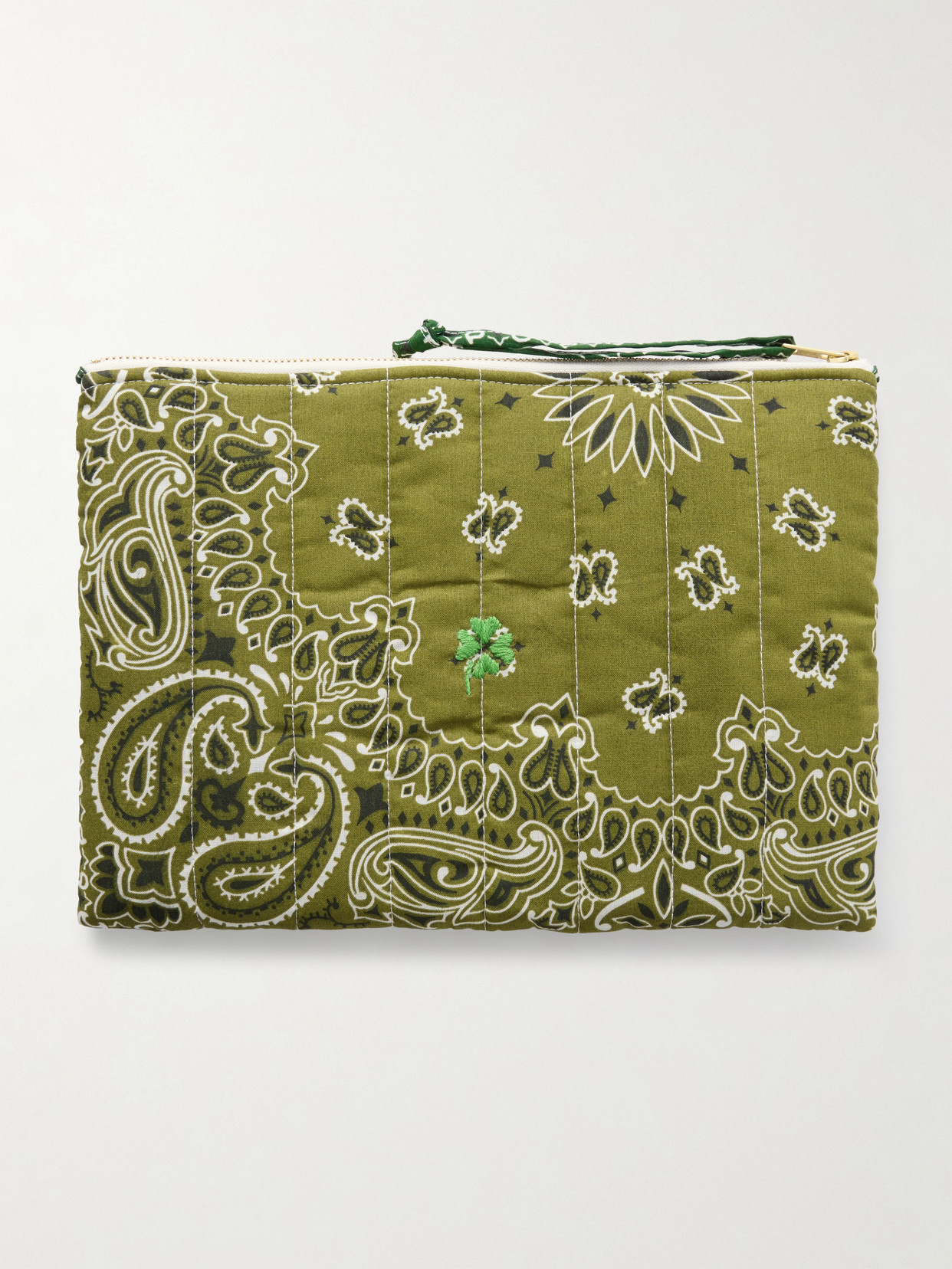 Call It By Your Name Bandana-print Quilted Cotton Pouch